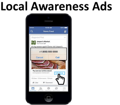 Facebook Local Awareness Ad Example